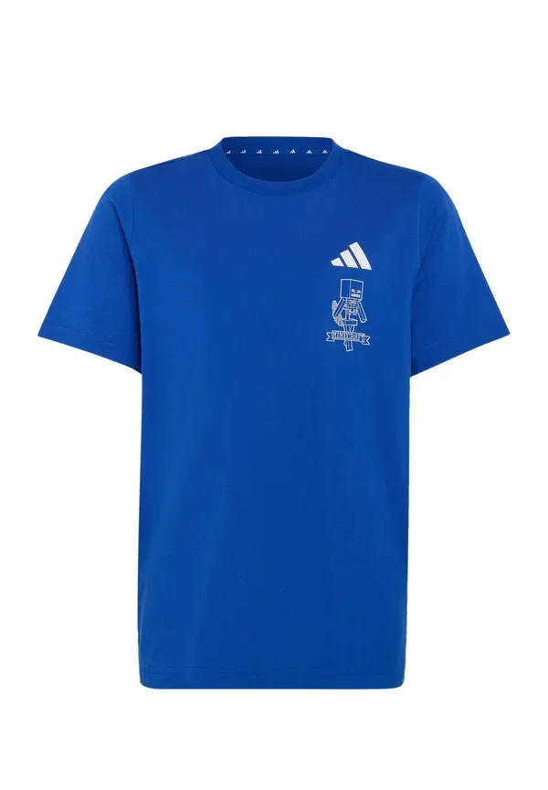 Футболка Adidas Performance J Minecraft Tee Print, темно-синий