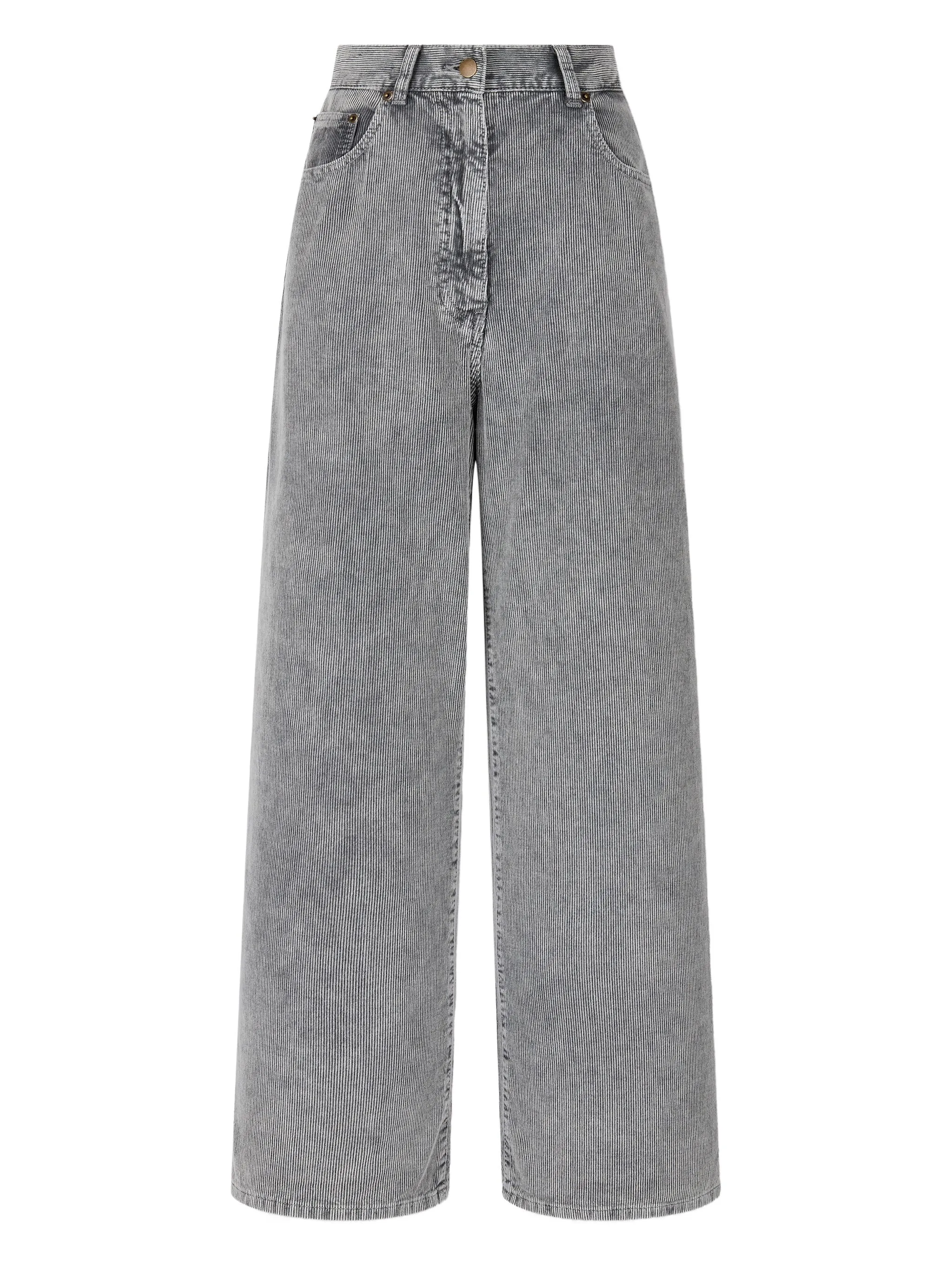 

Вельветовые джинсы широкого кроя Studio Tomboy, серый