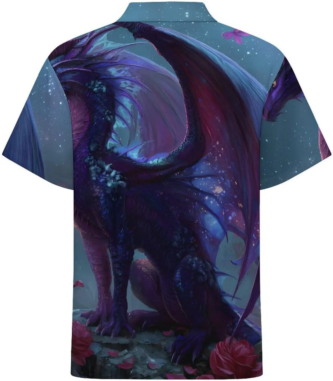 Мужское поло с коротким рукавом, молнией и карманом, бренд Dragon Purple Galaxy, цвет Style — фото 4