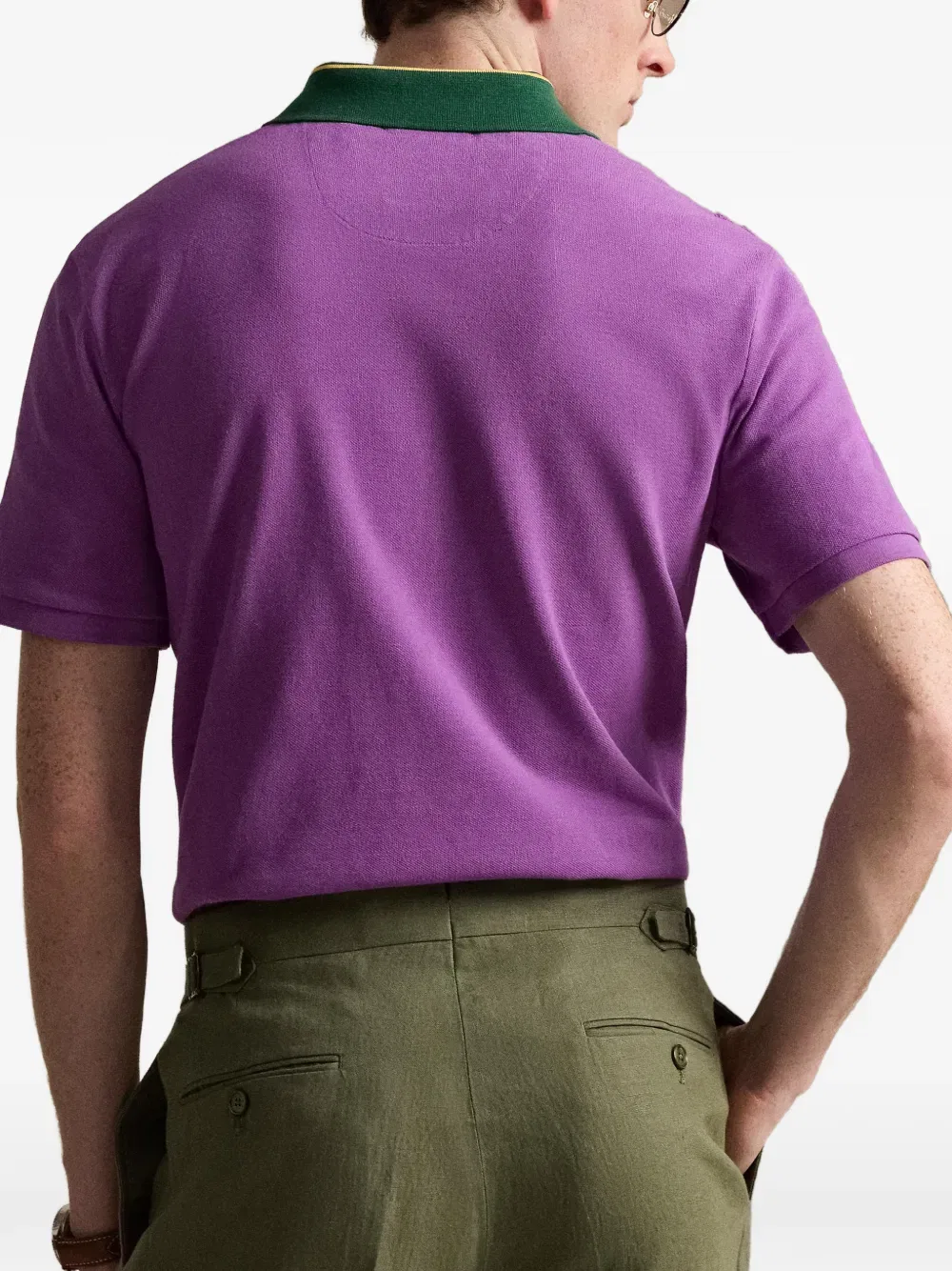 Поло с коротким рукавом и аппликацией Polo Ralph Lauren, фиолетовый — фото 4