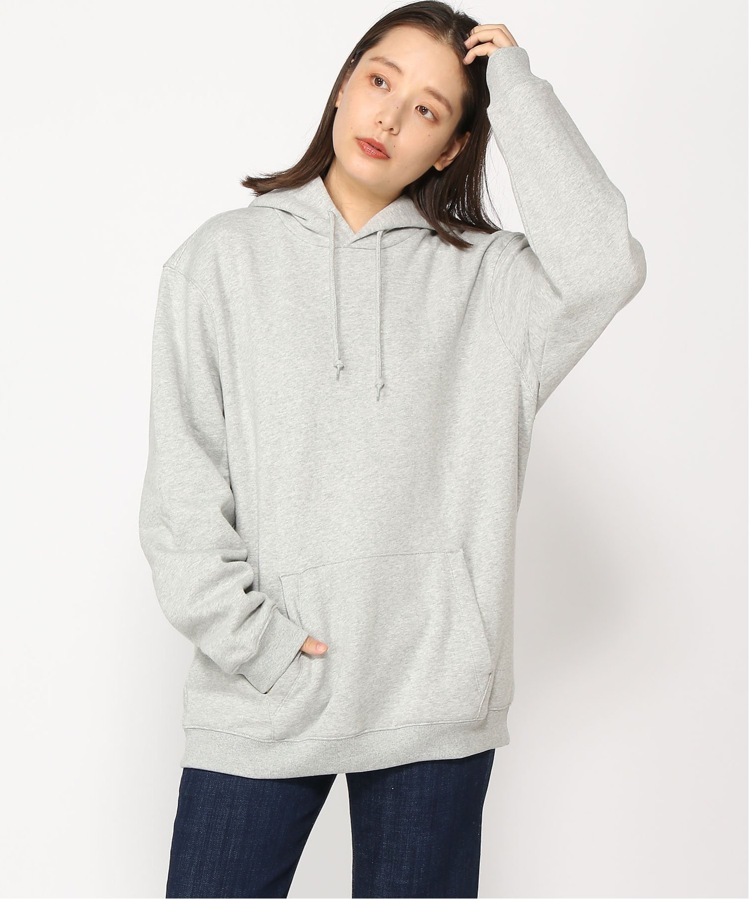 (U) Винтажная мягкая толстовка с капюшоном (унисекс) GAP, LIGHT_HEATHER_GREY_B08