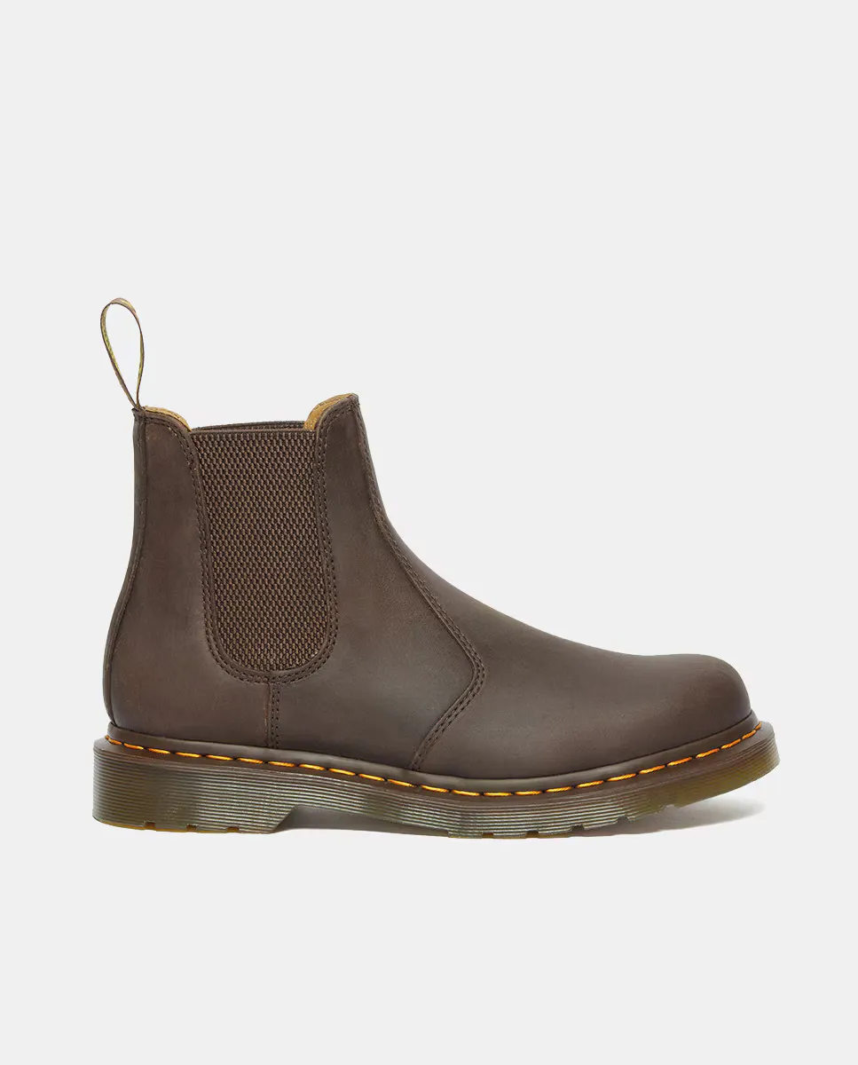 

Мужские коричневые ботинки челси с прострочкой и застежкой сзади Dr. Martens, коричневый