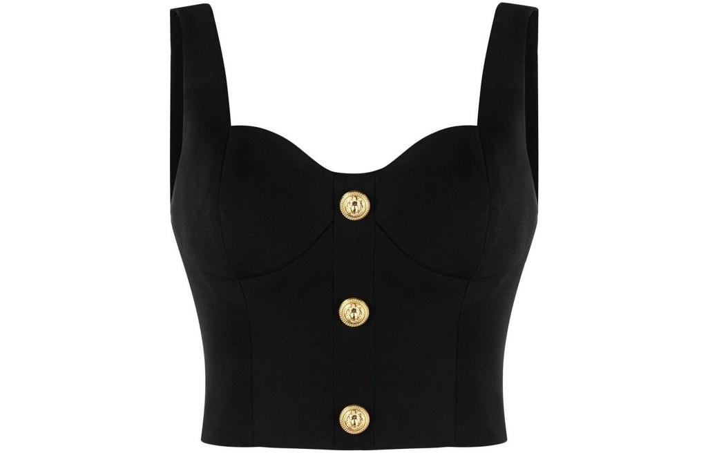 

BALMAIN Камуфляжная майка SS23 женская черная