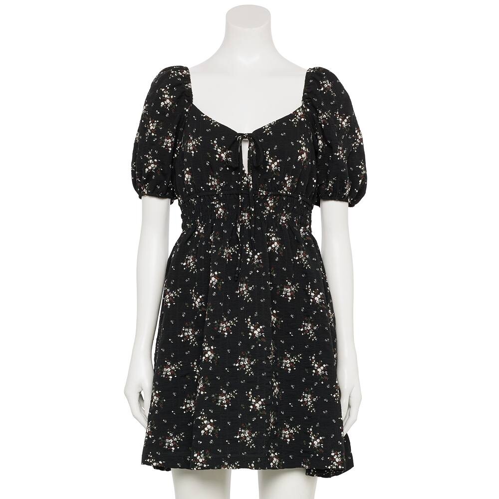 

Мятое платье Liberty Love Cadence для юниоров, цвет Black Floral