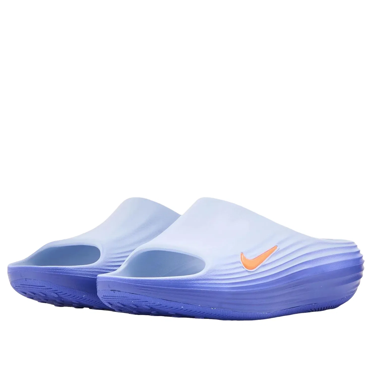 Шлепанцы Nike ReactX Rejuven8 'Hydrogen Blue Total Orange' HV4479-405, синий — фото 3