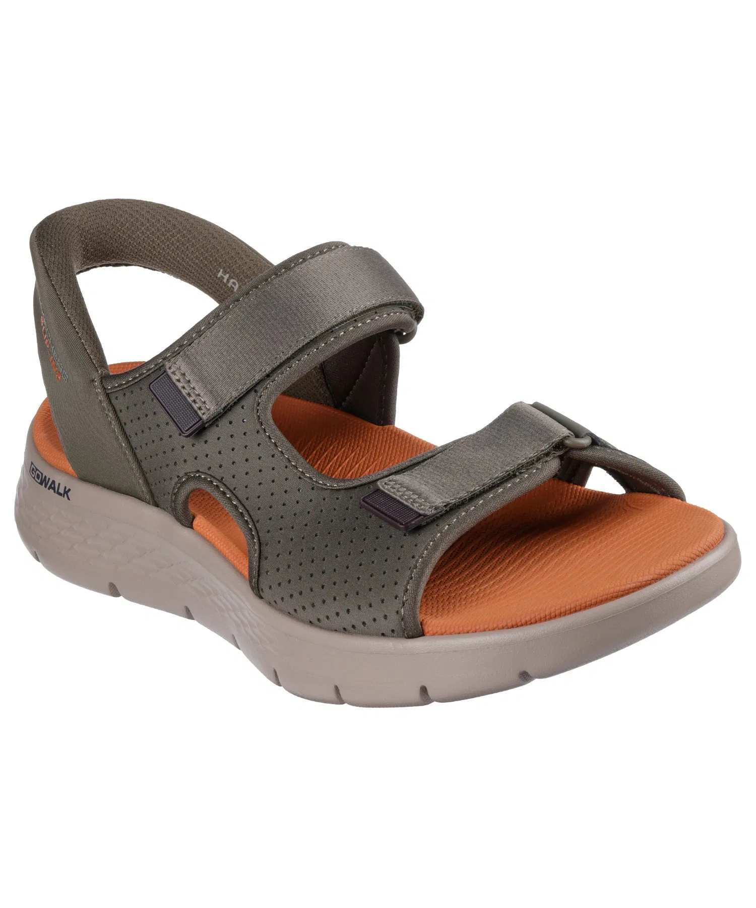 Мужские сандалии Skechers Hands Free Slip-ins Go Walk Flex SD оливковые