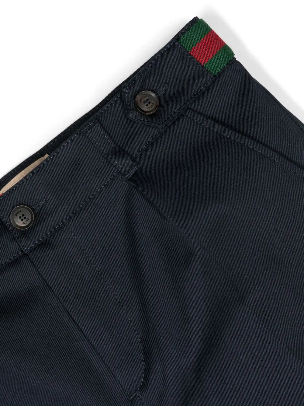 Брюки прямого кроя с полосками Web-Stripe Gucci Kids, синий — фото 3