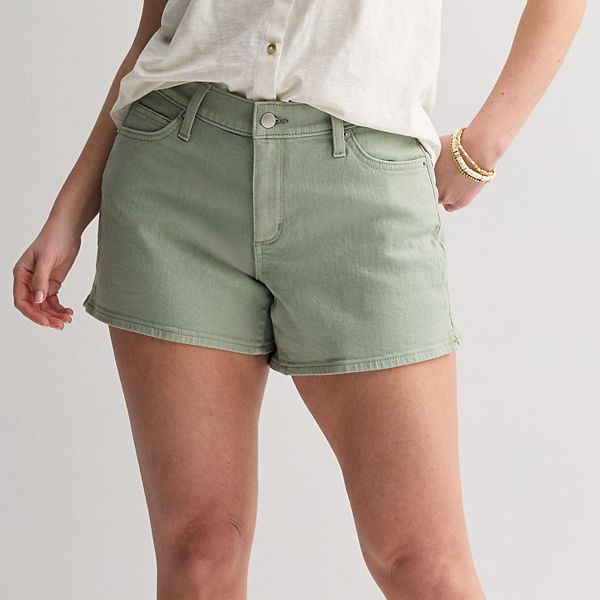 

Женские джинсовые шорты mid rise curvy Sonoma Goods For Life, Madri Green