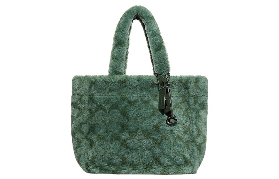 

Шоппер из овчины, шоппинг-сумка, женская сумка, сумка через плечо, кросс-боди tubas green COACH, Set (Bag+Dust Bag)