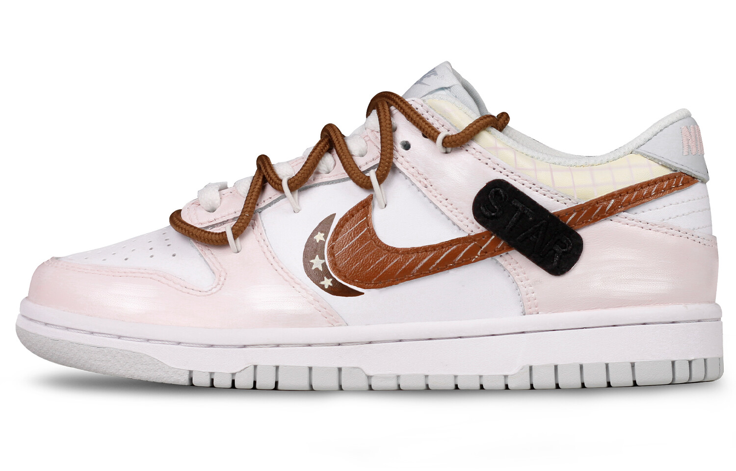 

Кроссовки Nike Dunk Skateboard Shoes Women's Low-Top White, розовый