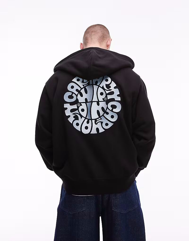 

Толстовка с капюшоном Carhartt WIP с джазовым принтом черного цвета