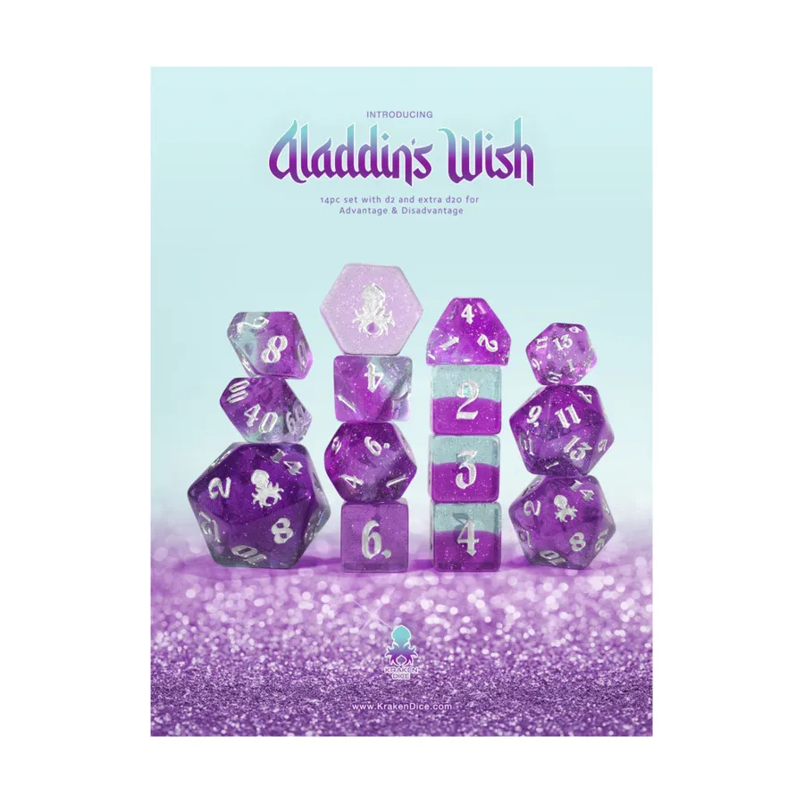 

Поликомплект — Желание Аладдина с серебром (14), Poly Sets - Glitter (Kraken Dice)