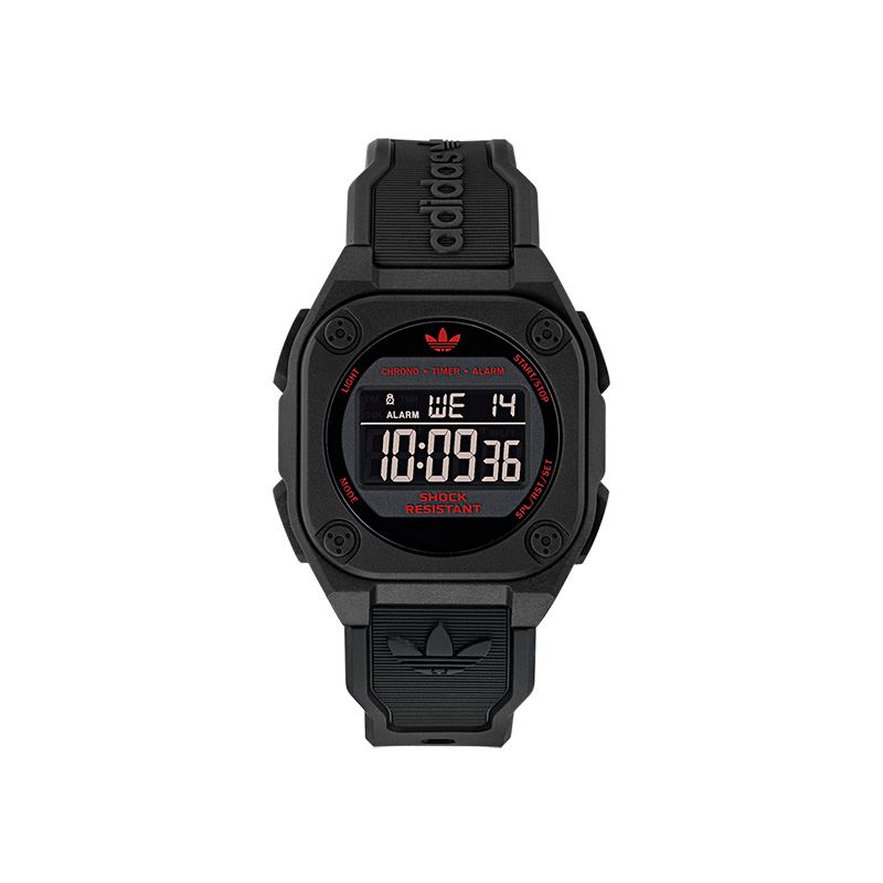 

Adidas Originals Наручные часы Electronic Movement, ремешок Resin, черный циферблат, унисекс