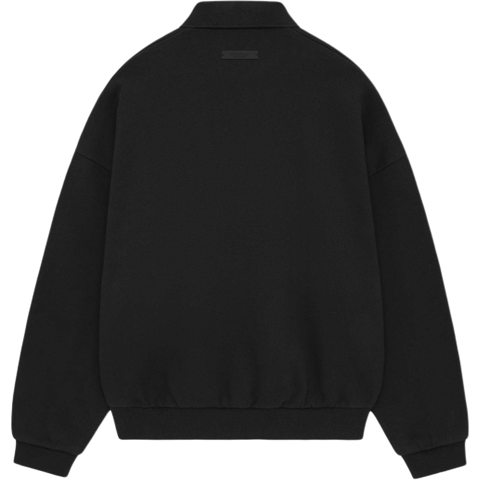 Флисовая поло Fear Of God Essentials, Обсидиановый черный/Черный — фото 3