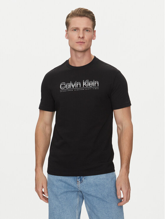 

Футболка обычного кроя Double Logo K10K114149 Calvin Klein, черный