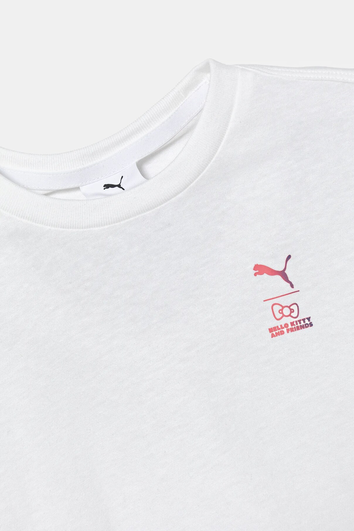 Футболка детская из хлопка с рисунком HELLO KITTY & FRIENDS Puma, белый — фото 4