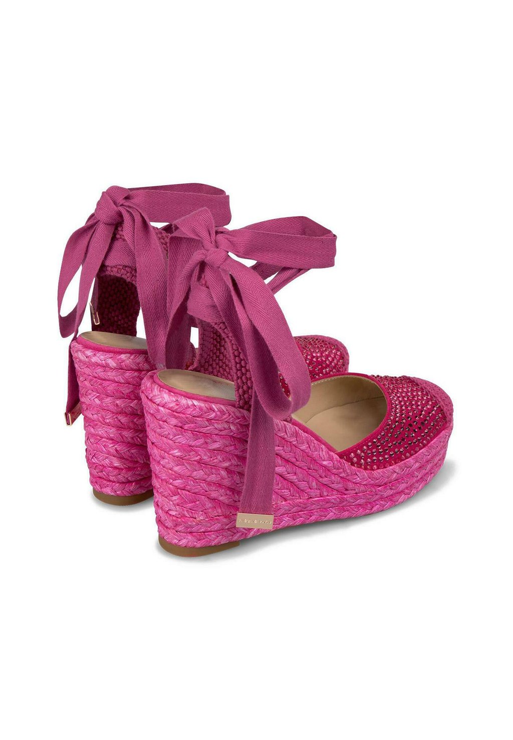 Босоножки на платформе CON PUNTERA REDONDEADA Y CIERRE CON CORDONES - High heels Alma en Pena, цвет Fucsia Jaspeado — фото 4