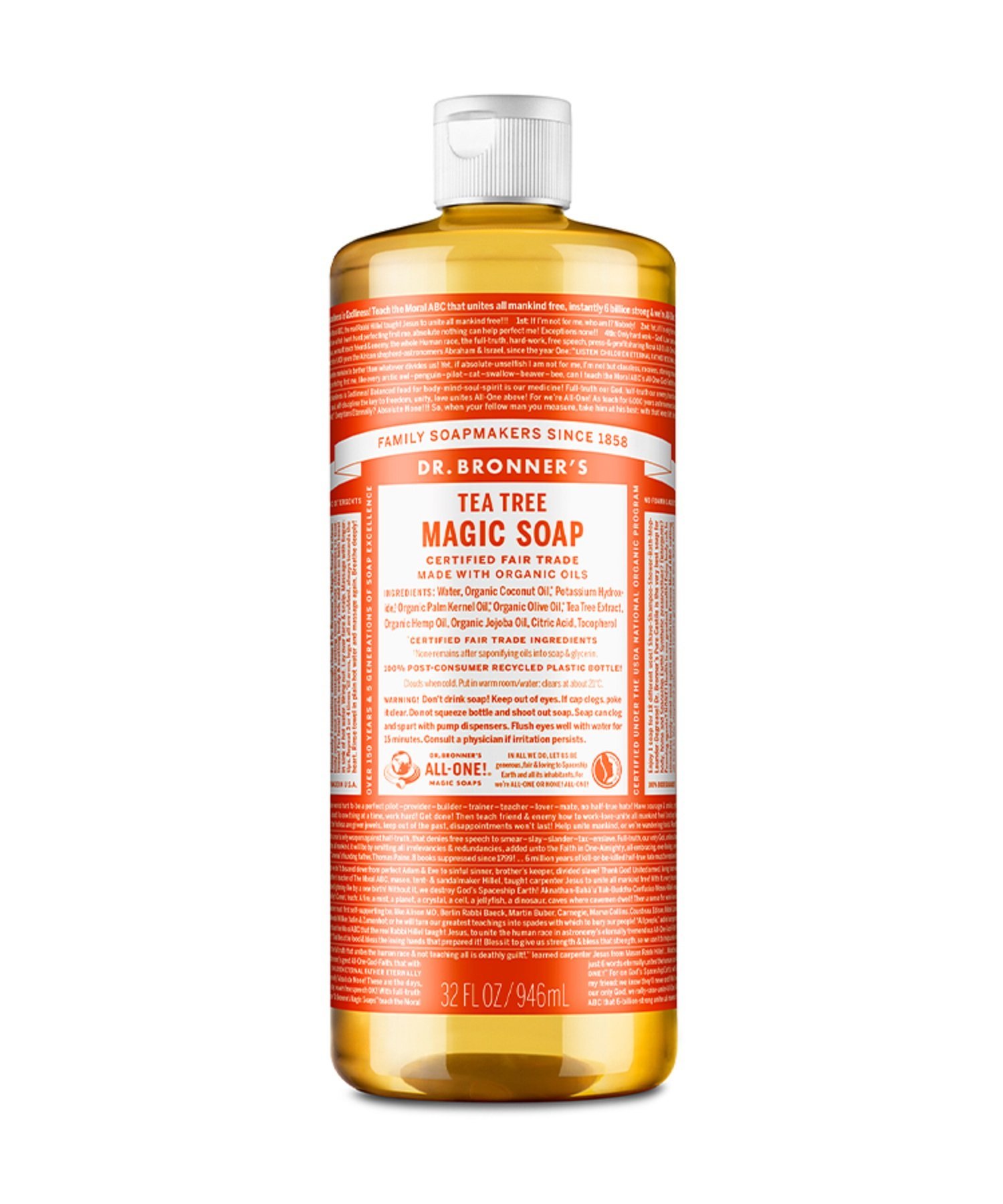 Волшебное мыло Dr. Bronner's с маслом чайного дерева, 946 мл Dr. Bronner's, others