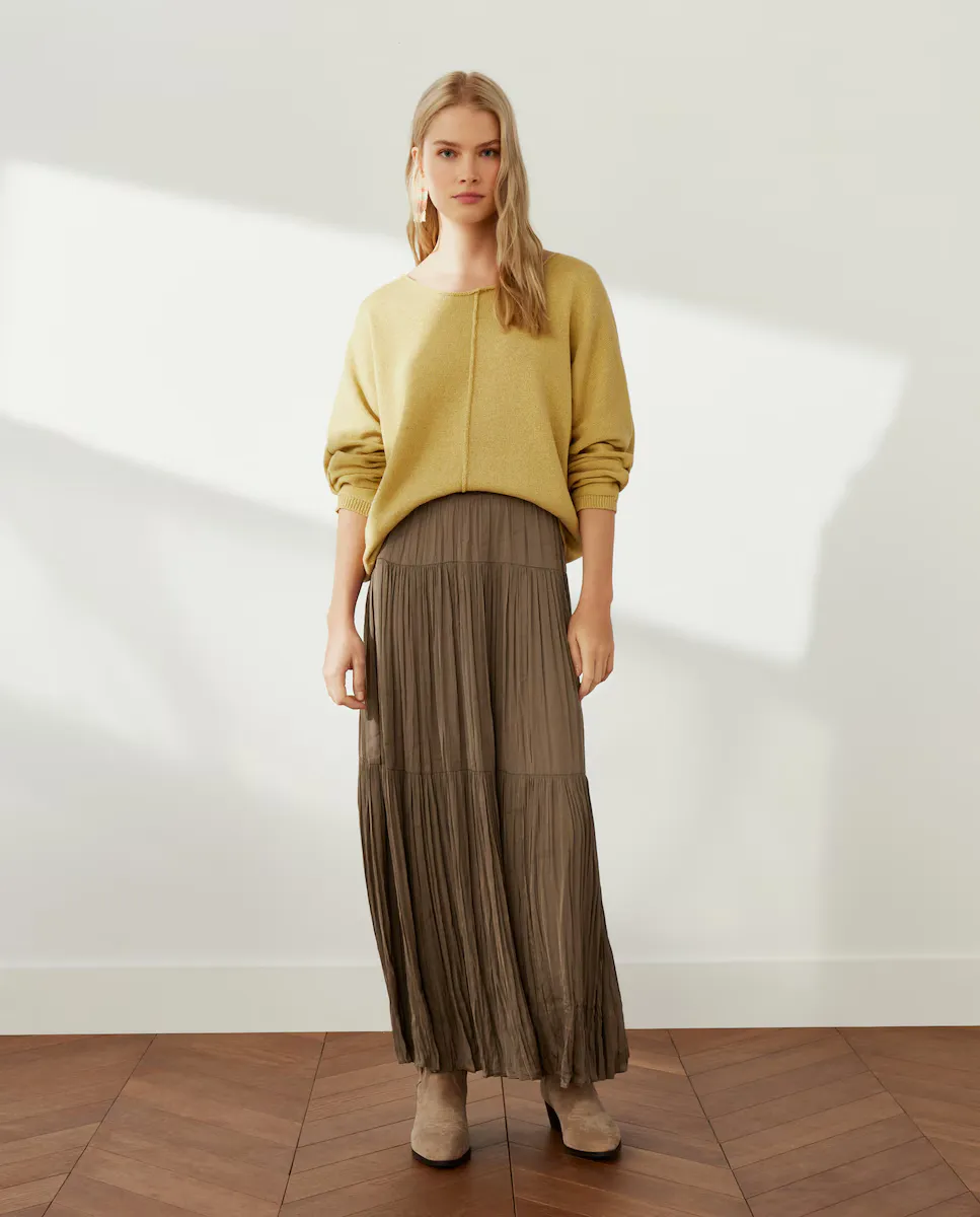 

Женский свитер с круглым вырезом Southern Cotton, зеленый