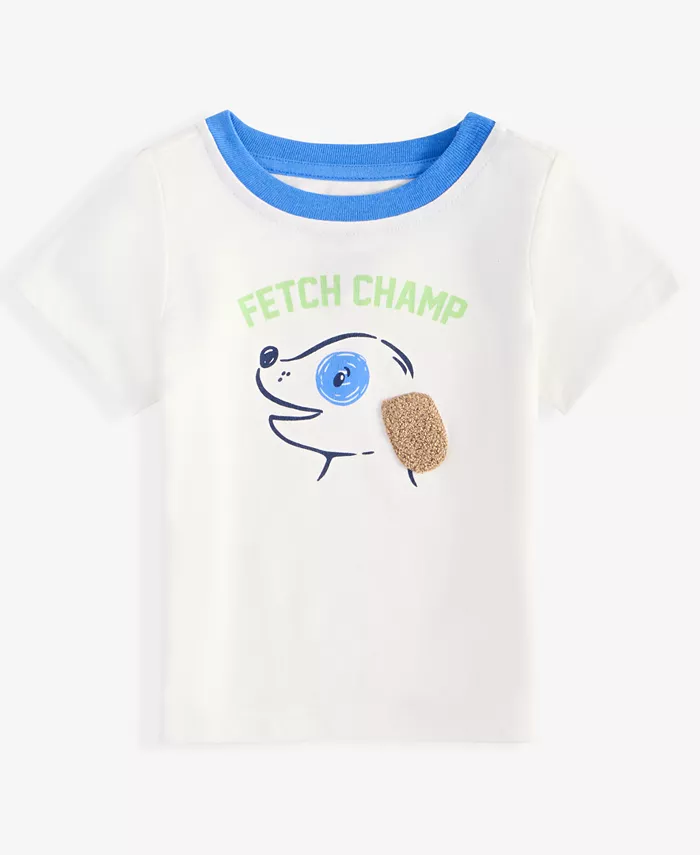 

Футболка с принтом Fetch Champ для мальчиков First Impressions, белый