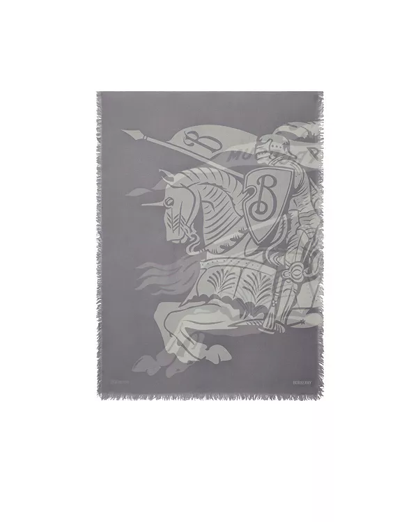 

Широкий шерстяной шарф EKD Burberry, зеленый