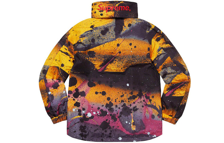Куртка Supreme SS20 Week 1 GORE-TEX Anorak waterproof Splash Ink Half Zipper Interchange Jacket Unisex Yellow SUP-SS20-031, желтый — фото 3
