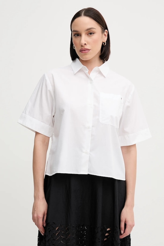 

Хлопковая рубашка Tommy Hilfiger, белый