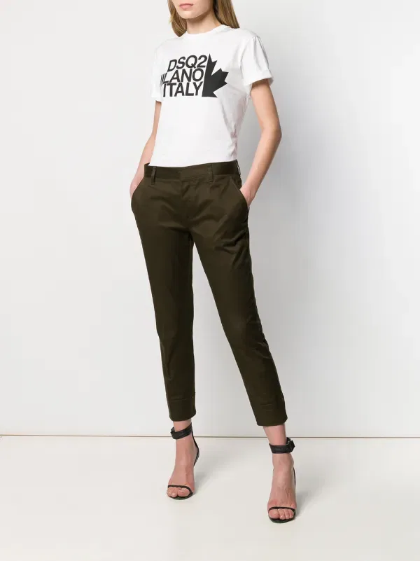 Классические брюки классического кроя Dsquared2, зеленый — фото 2