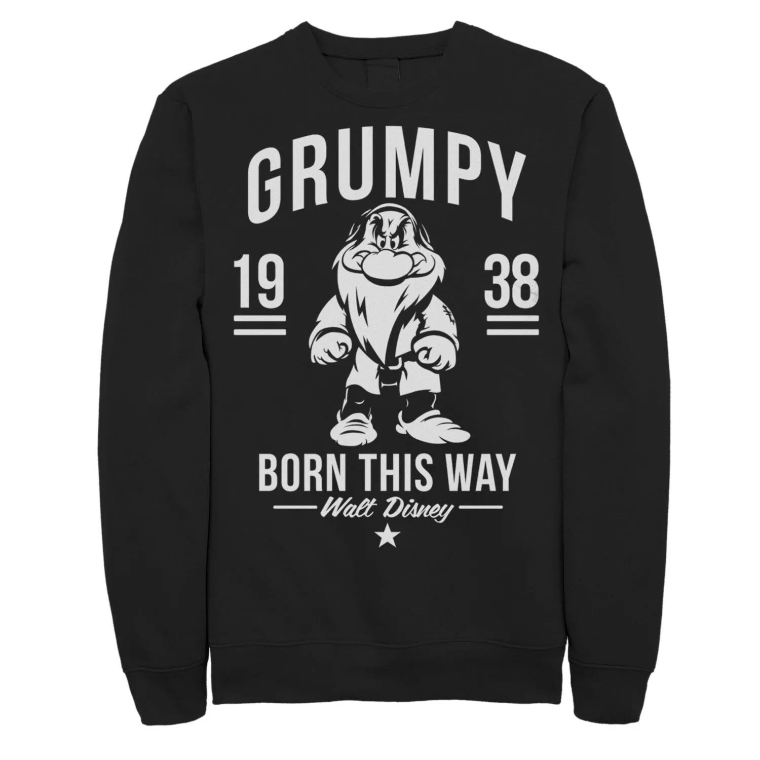 

Мужской свитшот Disney Snow White Grumpy Born This Way Licensed Character