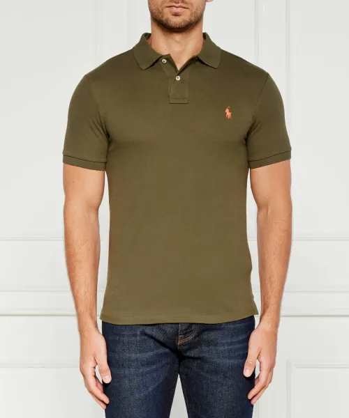 

Футболка поло Slim fit Polo Ralph Lauren, зеленый