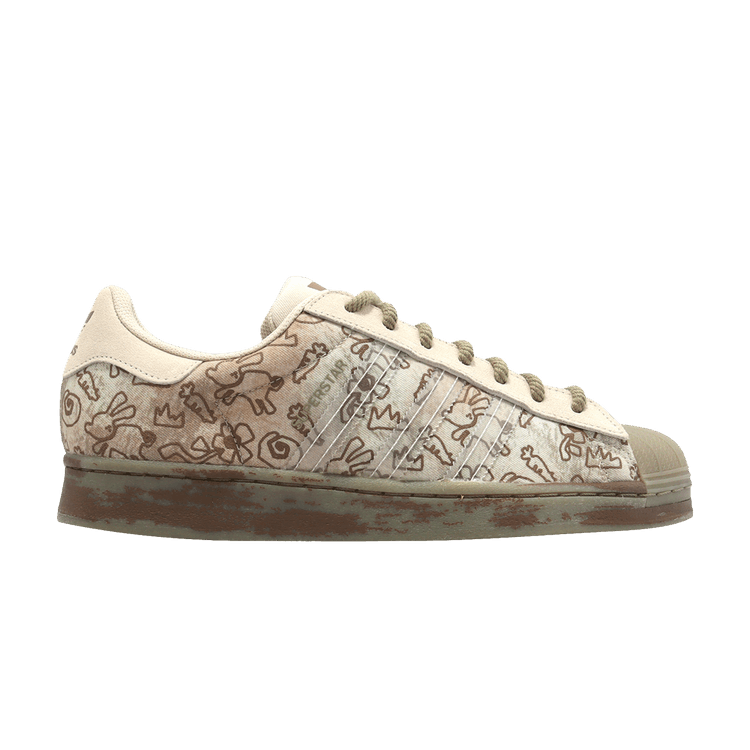 

Кроссовки adidas Melting Sadness x Superstar 'Allover Graphics - Clear Brown', коричневый