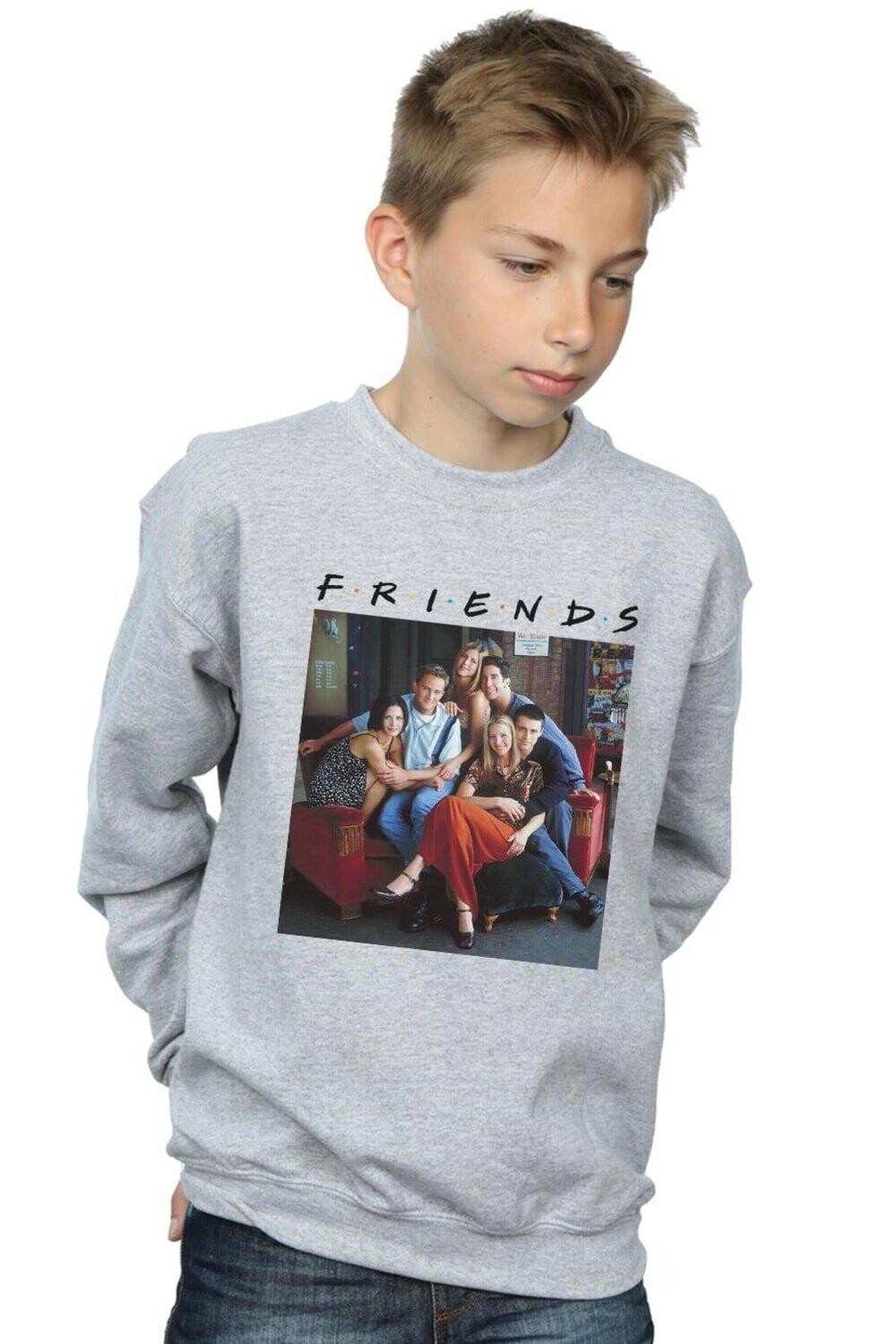 

Толстовка с диваном для группового фото Friends, серый