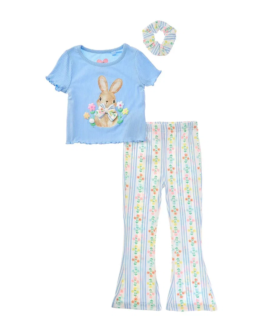Комплект из 3 предметов Freestyle Y2K Cutie Knit Legging Set, синий