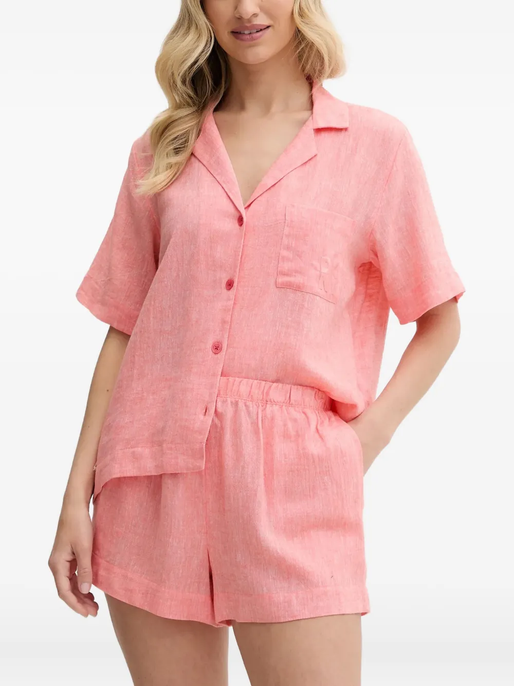 

Пижама с вышитым карманом DKNY, розовый