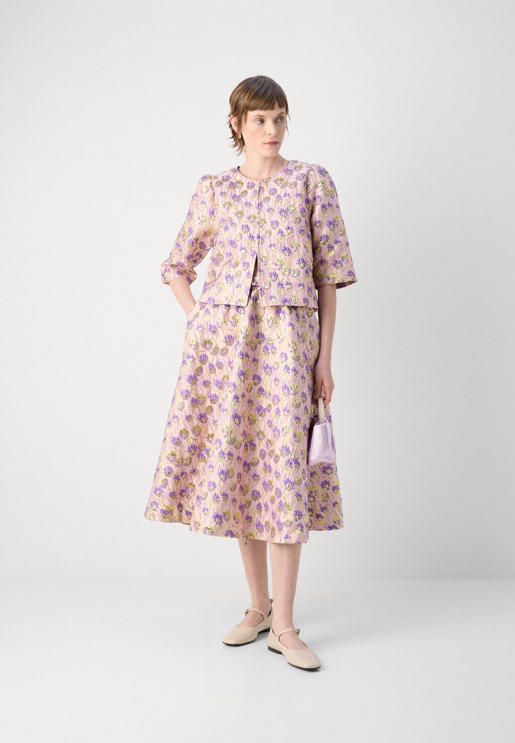 

Юбка А-силуэта MIDI SKIRT Lollys Laundry, цвет розового золота