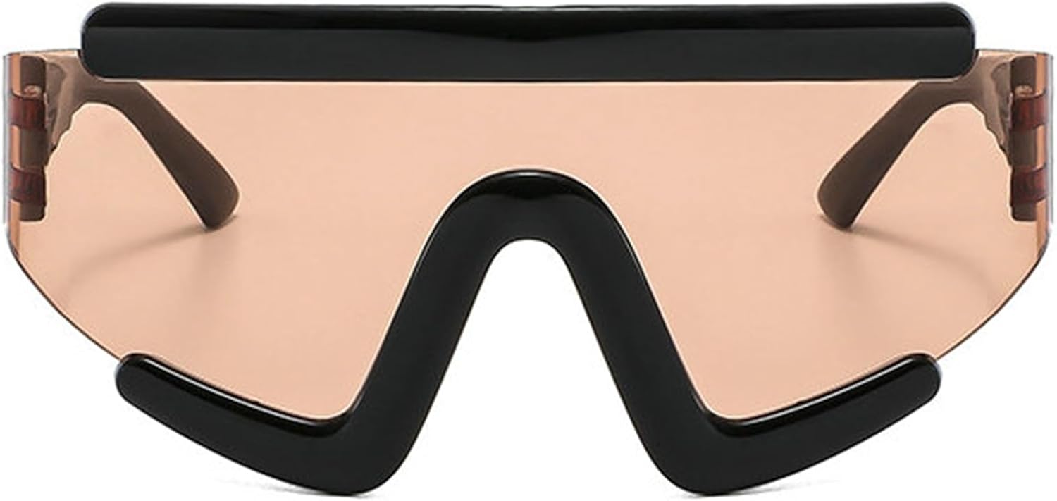 

Солнцезащитные очки Willochra Y2K для женщин, увеличенного размера, цельные, с защитой от УФ-излучения UV400, модные ретро-очки, обтекаемая форма, велосипедные очки, C4