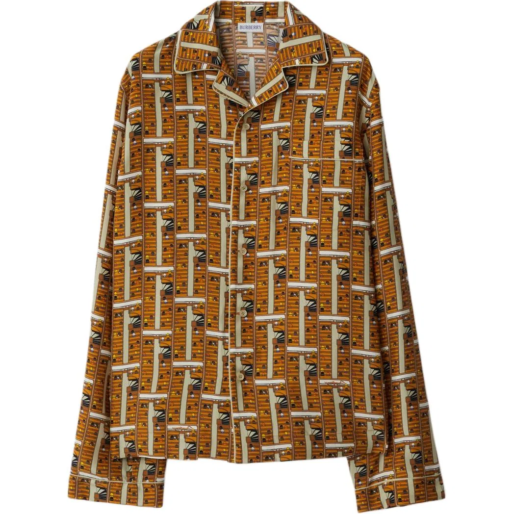 Пижамный топ Burberry, женский, оранжевый