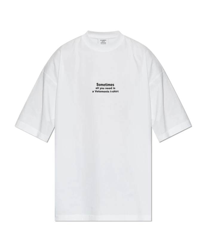 

Футболка с принтом Vetements, белый