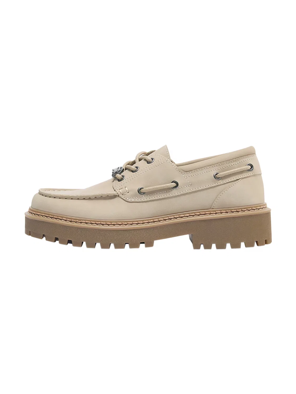 Туфли на шнуровке 'NAUTICO STWD' Pull&Bear, Beige