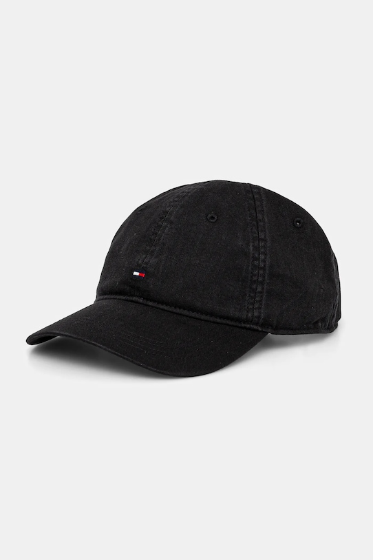 

Хлопковая кепка с козырьком Tommy Hilfiger, черный
