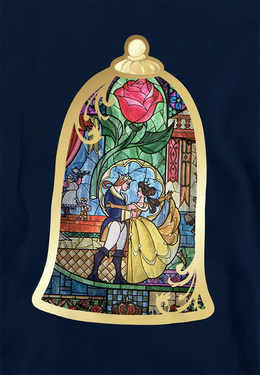 Детская толстовка Disney Beauty And The Beast, темно-синий, темно-синий — фото 2