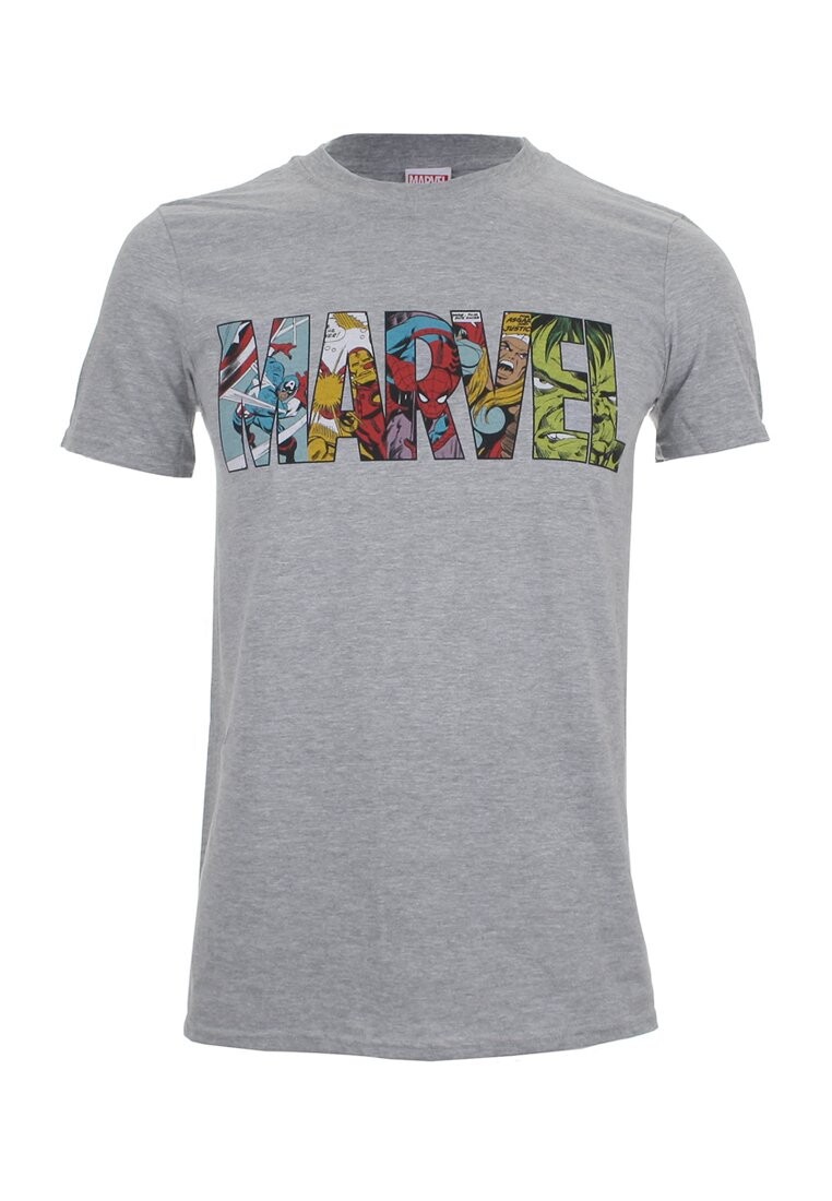 

Футболка с принтом COMIC STRIP LOGO Marvel, серый