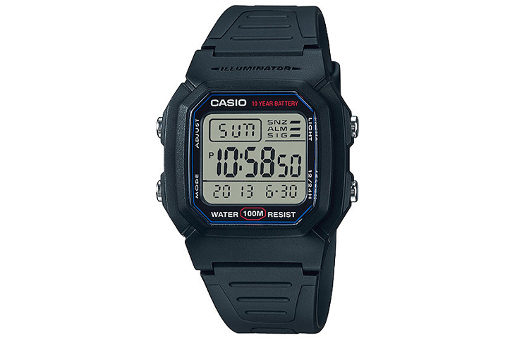 

CASIO Часы Men YOUTH Gray Watch W-800H-1A, Black Dial