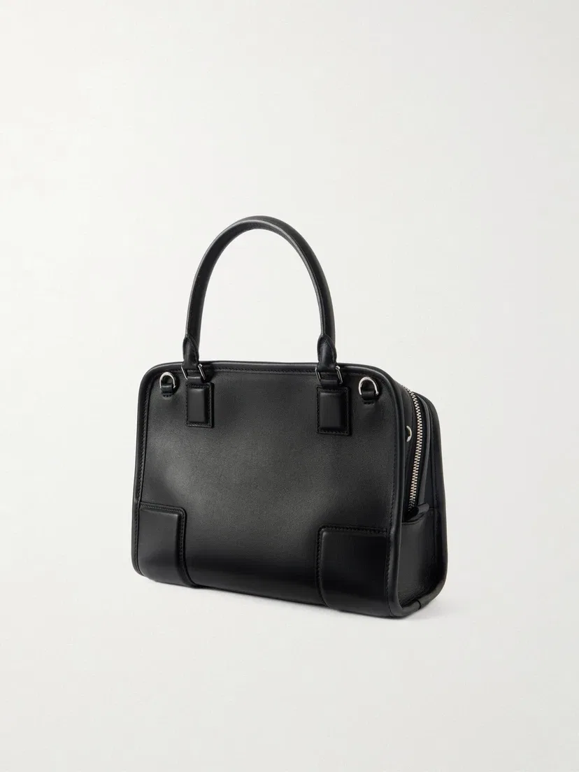 Кожаная сумка-шолдер Amazona 180 LOEWE, черный — фото 4