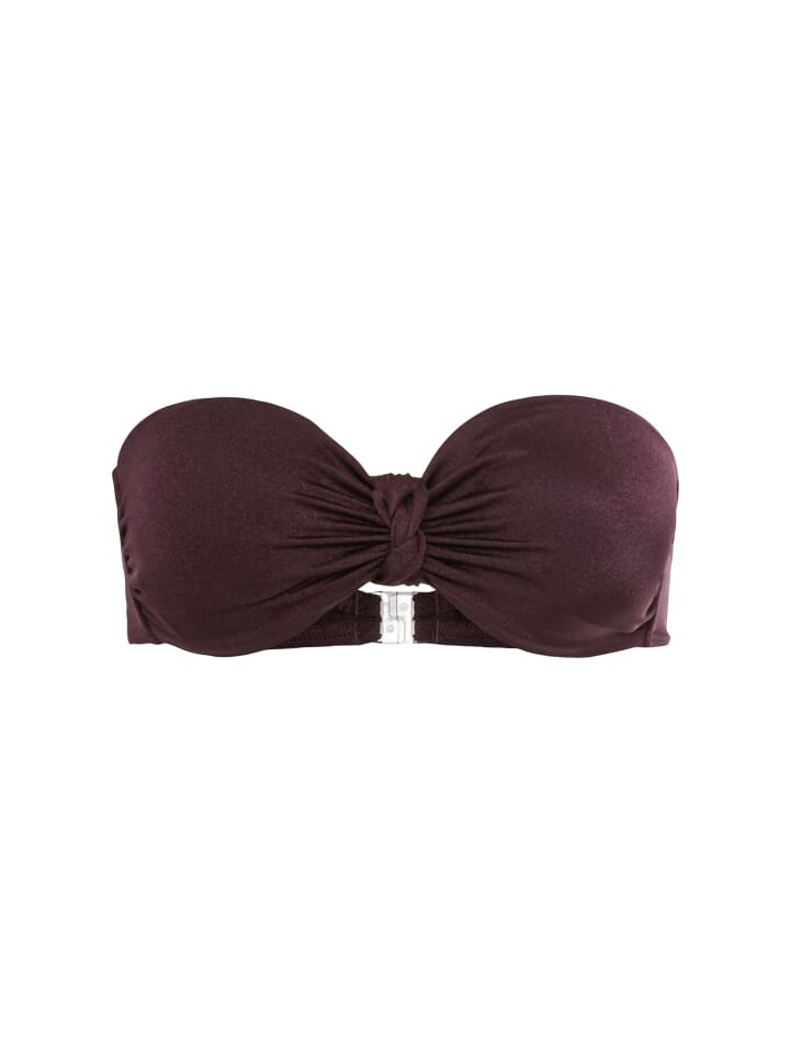 

Верх бикини LSCN BY LASCANA Bandeau-Bikini-Top, цвет aubergine