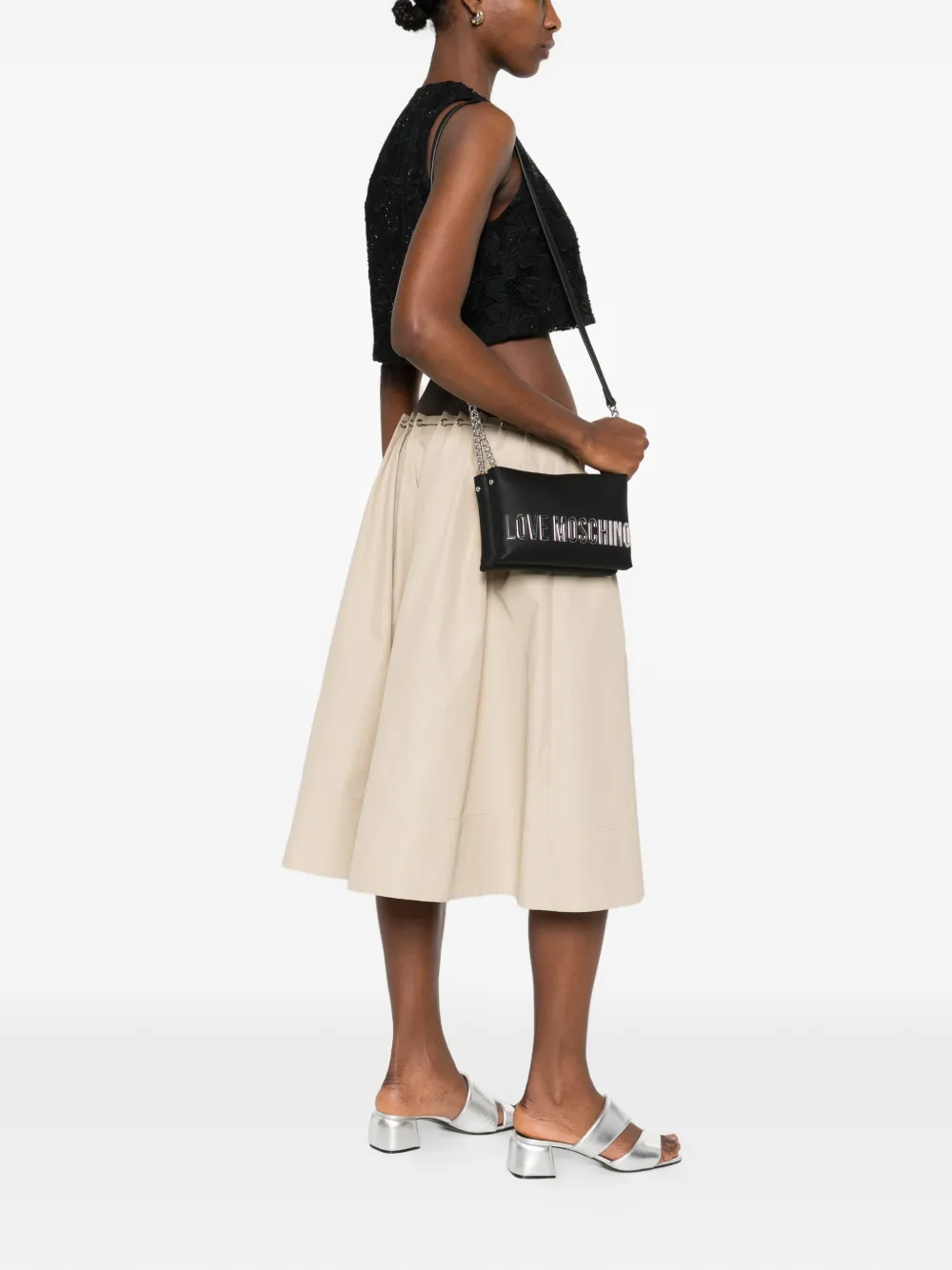 

Сумка через плечо с логотипом Love Moschino, черный