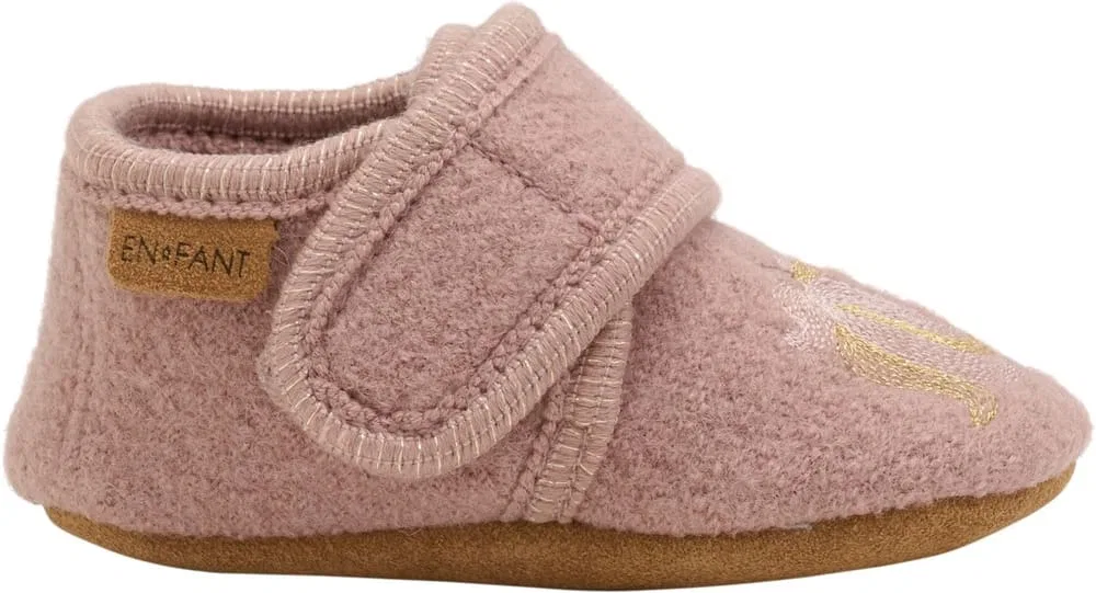 Домашние тапочки Wool Slippers с вышивкой, En Fant, розовый — фото 2