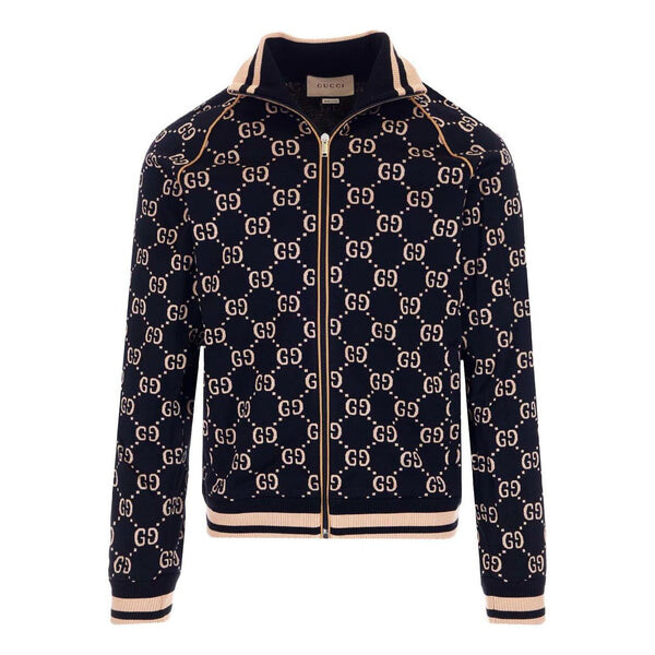 

Куртка gg gersey cotton jacket 'black camel green red' Gucci, черный