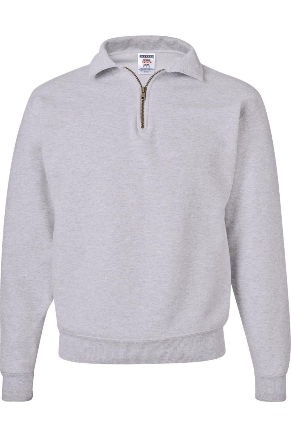 

Толстовка JERZEES Super Sweats NuBlend с застежкой-молнией на четверть дюйма и воротником-стойкой, цвет ash
