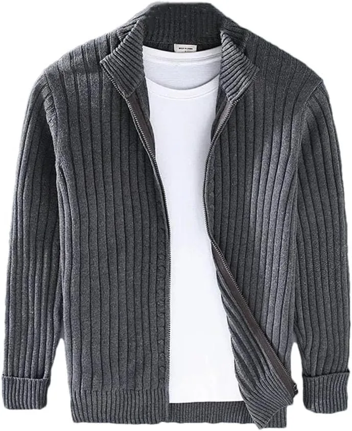 

Мужской кардиган из хлопка, зимний, slim fit, с длинными рукавами